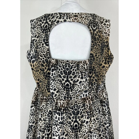 Jessica Simpson Plus Size Leopard  Animal Print Sleeveless Dress Size 1X - Picture 11 of 12